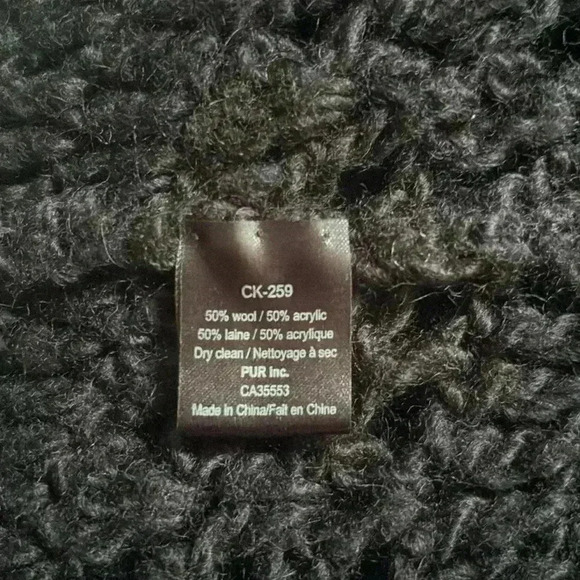 🔥Iris Setlakwe🔥 | Black wool blend chunky knit cardigan quarter sleeve - Picture 9 of 12